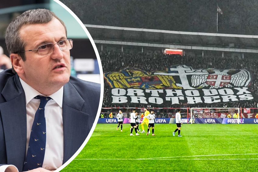 Profesorul universitar Cristian Preda a comentatat substratul mesajului afișat la Steaua Roșie - FCSB / Fotomontaj Diana Vasilescu