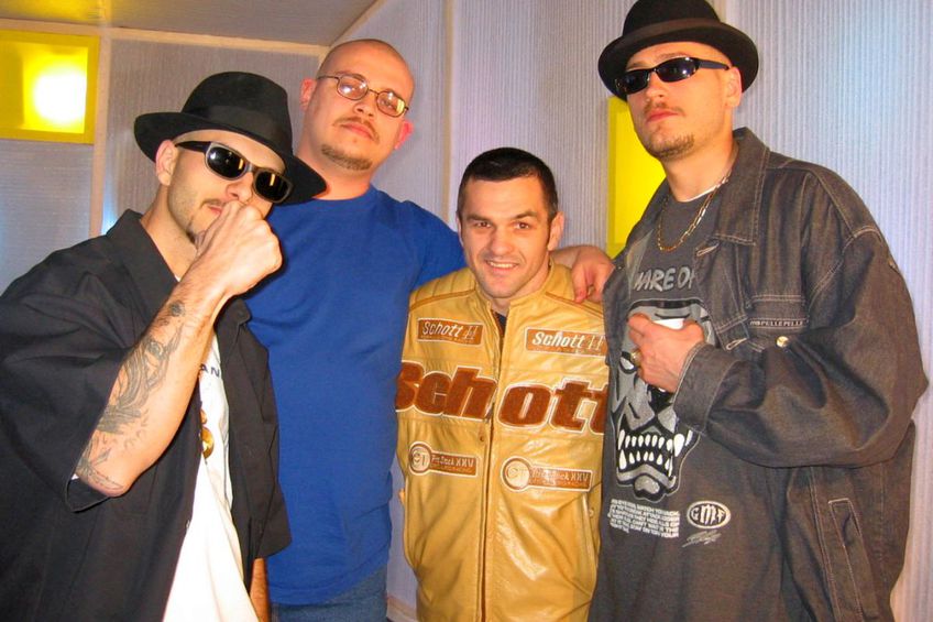 Leonard Doroftei, alături de componenții trupei B.U.G. Mafia