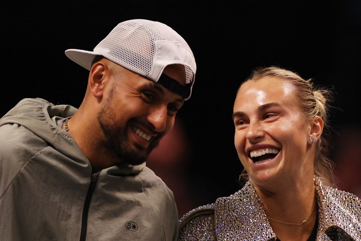 Ciocnirea Sabalenka - Kyrgios, prima „Bătălie a sexelor” din acest secol, tranșată în 77 de minute » Aryna, intrare de zile mari: „Pregătisem altceva”