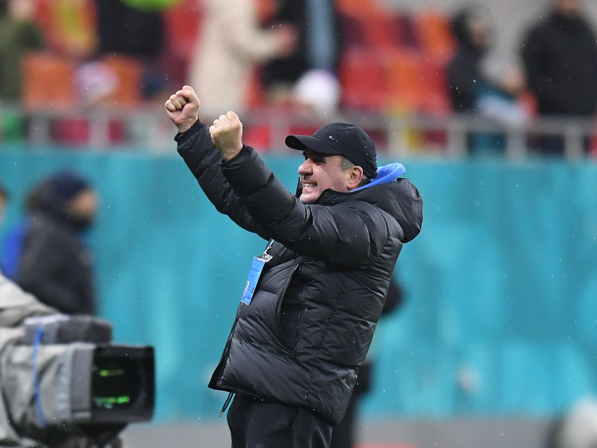 Gheorghe Hagi, bucurie la Farul - FCSB 3-2, foto: Raed Krishan/GSP