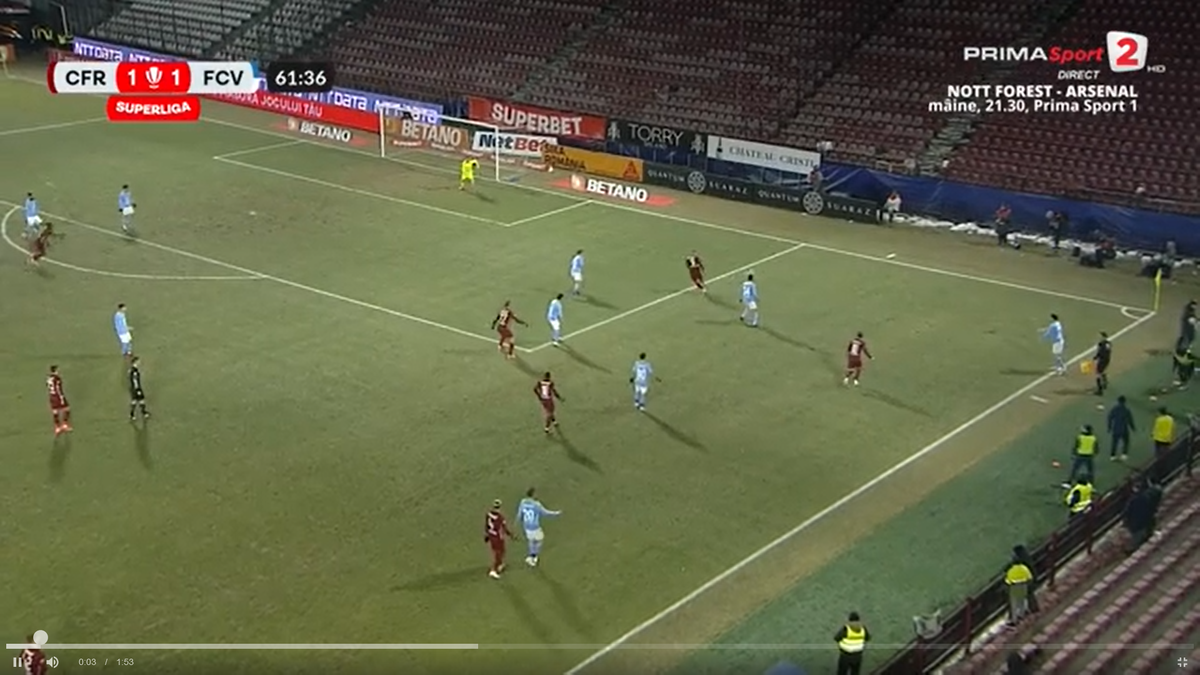 Gafa lui Carnat în CFR Cluj - Voluntari