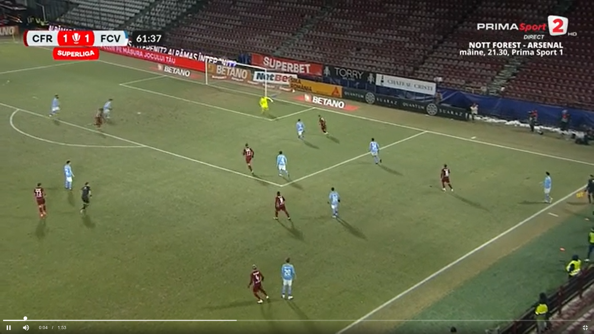 Gafa lui Carnat în CFR Cluj - Voluntari