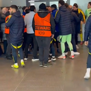 Scandal la pauza meciului FCSB - Fenerbahce // Capturi FOTO: Digi Sport