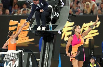 În timpul semifinalei Sabalenka - Svitolina, pe ecranul din stadion a apărut un anunț neobișnuit