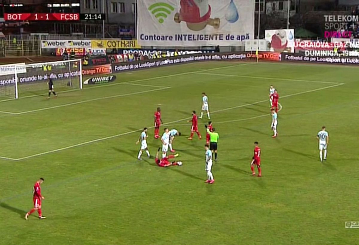 Fază controversată Botoșani - FCSB