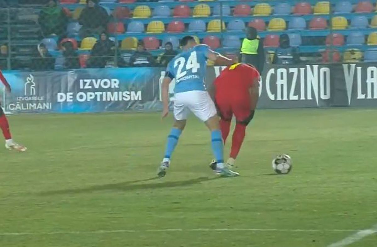 Mihai Pintilii, „ROȘU” în minutul 37 din Voluntari - FCSB