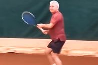 Imagini inedite » Stere Halep, partidă de tenis cu un celebru actor al României: „Bagă și tu mingea în teren!”