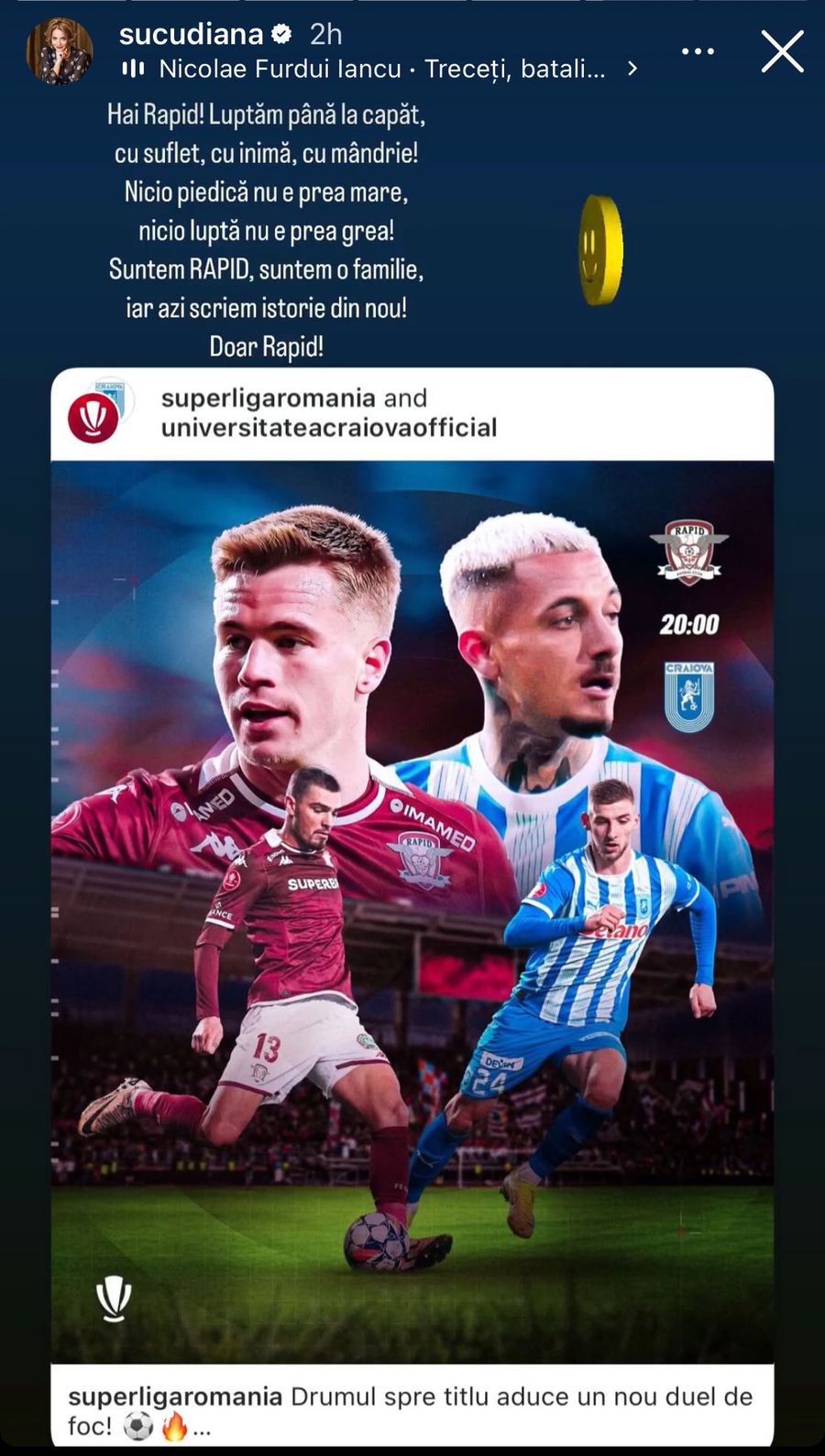 Rapid - Universitatea Craiova 1-2 » Kinder joy! Oltenii dau lovitura în Giulești și visează la titlu