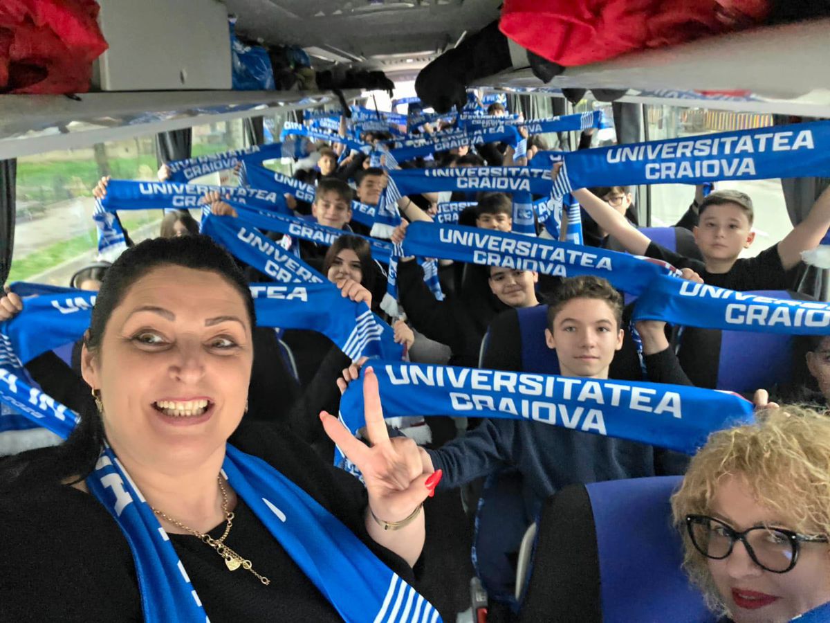 Copiii care susțin Craiova, în deplasare la meciul cu Rapid