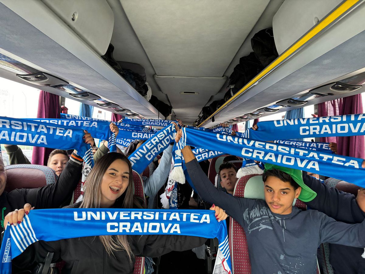 Copiii care susțin Craiova, în deplasare la meciul cu Rapid