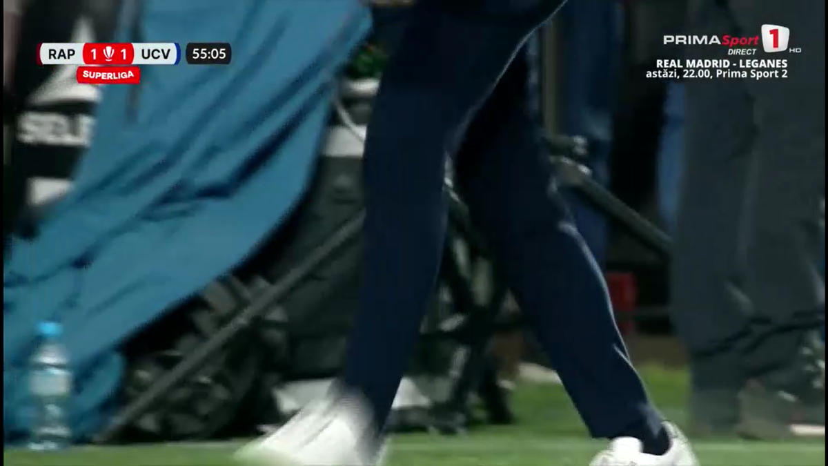 Fază ULUITOARE în Rapid - Craiova! Mirel Rădoi a răbufnit când a văzut autogolul