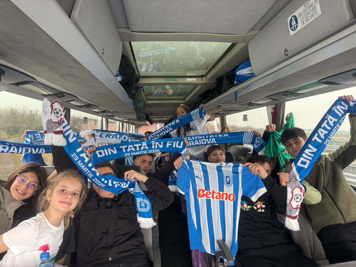 Imagini tari cu micii suporteri ai Craiovei » Sute de copii au făcut deplasarea pentru derby-ul cu Rapid