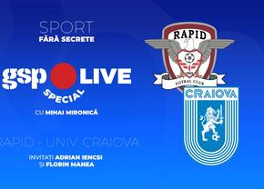 Rapid - Universitatea Craiova » Șumudică vs. Rădoi, în fața copiilor din tribune! Adrian Iencsi și Florin Manea, invitați la GSP Live Special