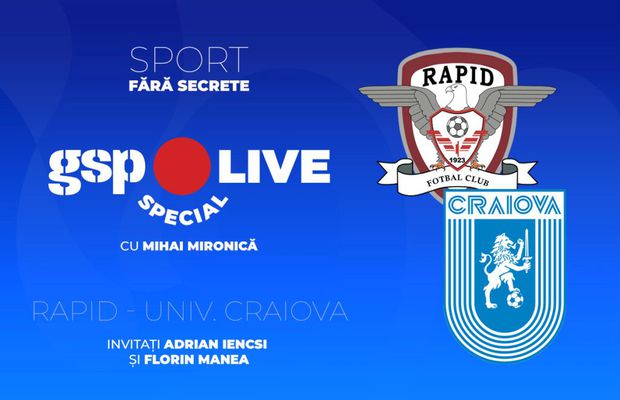 Rapid - Universitatea Craiova » Șumudică vs. Rădoi, în fața copiilor din tribune! Adrian Iencsi și Florin Manea, invitați la GSP Live Special