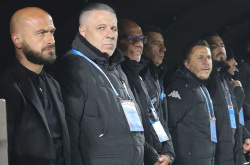 Marius Șumudică și staff-ul Rapidului/ foto Ionuț Iordache (GSP)
