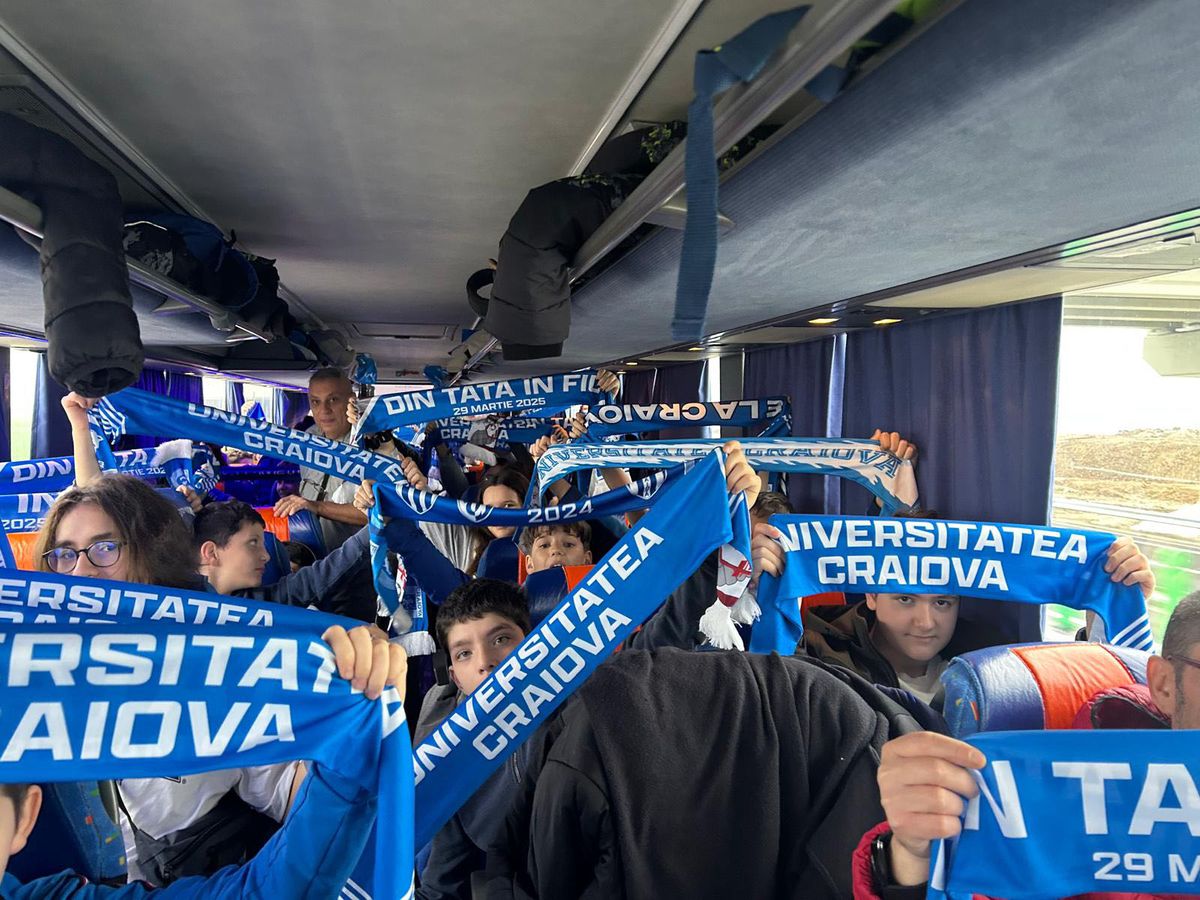 Copiii care susțin Craiova, în deplasare la meciul cu Rapid