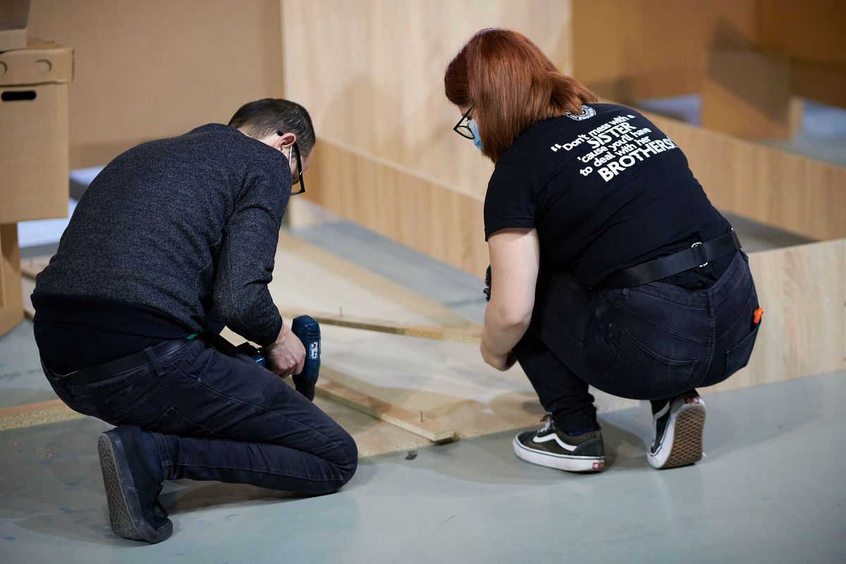 FOTO Sala Polivalentă din Cluj, transformată în centru de suport pentru bolnavii de COVID-19