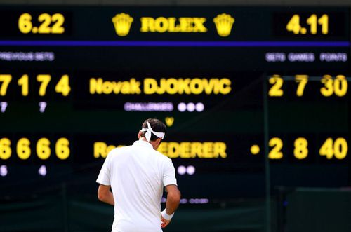 Tabela de pe Centre Court și un Roger Federer prins între triumf și meltdown. foto: Getty Images