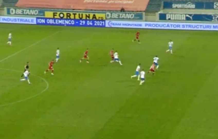 FCSB a avut un gol anulat pe motiv de ofsaid în repriza a doua a meciului cu Craiova, la 0-2 pentru olteni.