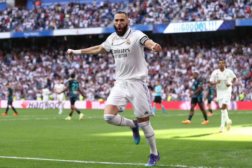 Real Madrid a învins-o lejer pe Almeria în etapa #32 din La Liga, scor 4-2. Karim Benzema, 35 de ani, a reușit un hattrick.