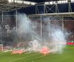 Suporterii rapidiști au aruncat cu torțe înaintea meciului cu Craiova