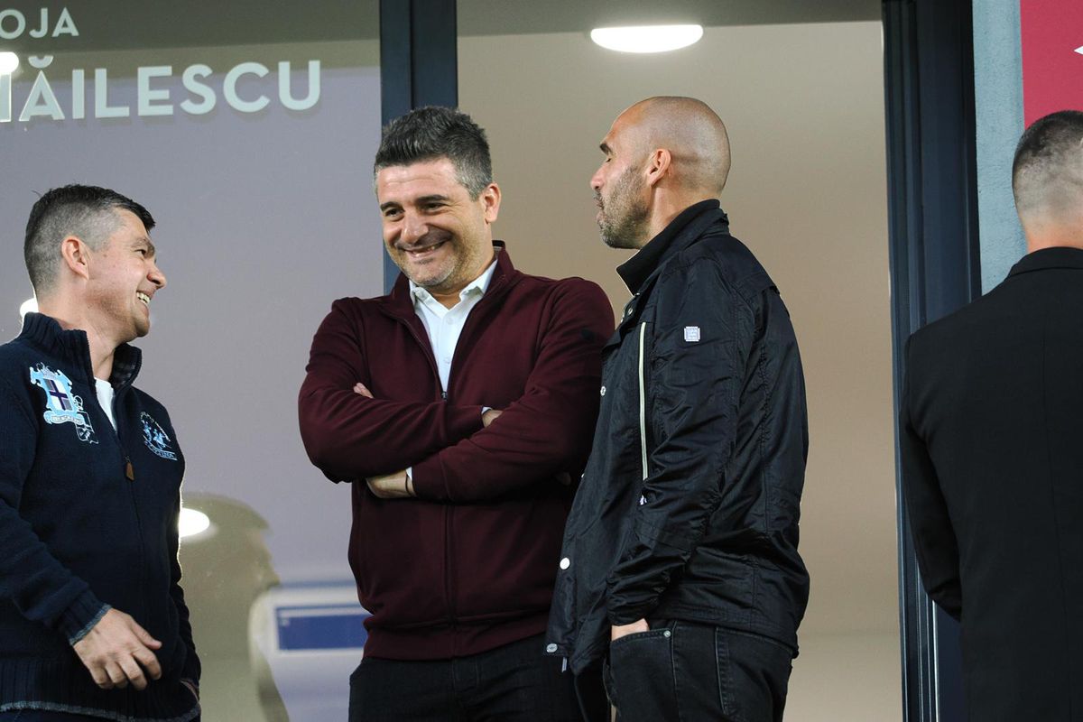 Dan Șucu, Victor Angelescu și Daniel Niculae, înainte de Rapid - Craiova