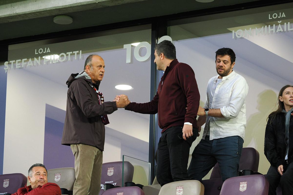 Dan Șucu, Victor Angelescu și Daniel Niculae, înainte de Rapid - Craiova