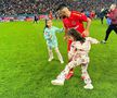 Valentin Crețu și copiii, după meciul în care FCSB a devenit campioană /  Sursă foto: instagram.com/valentincretu89/, instagram.com/madalinamariacretu/