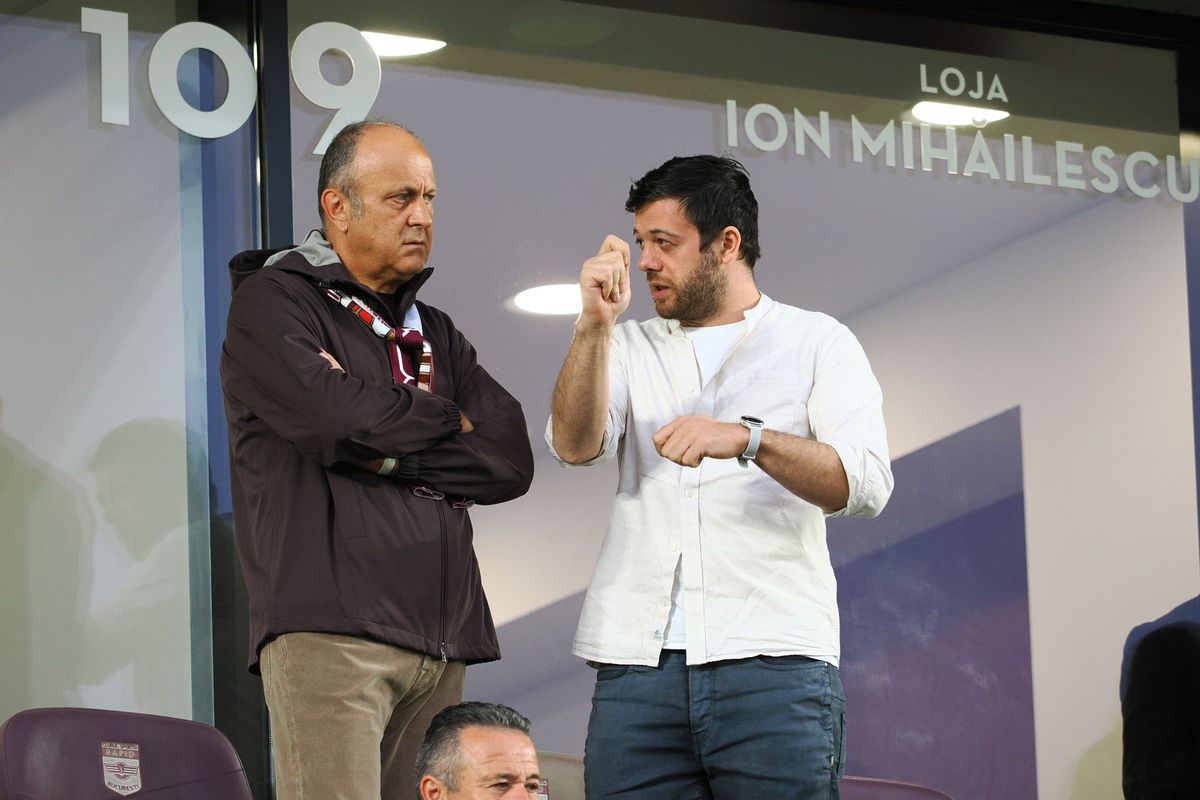 Dan Șucu, Victor Angelescu și Daniel Niculae, înainte de Rapid - Craiova