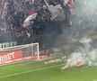 Fanii Rapidului au făcut un show pirotehnic, chiar dacă șeful galeriei este arestat din acest motiv + Cum a fost surprins în tribune Daniel Niculae, cercetat în aceeași speță