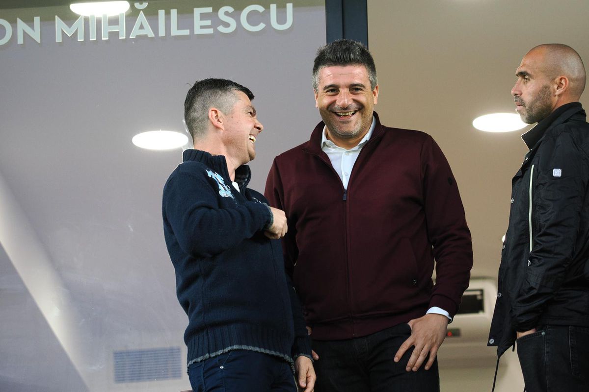 Dan Șucu, Victor Angelescu și Daniel Niculae, înainte de Rapid - Craiova