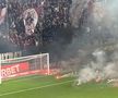 Fanii Rapidului au făcut un show pirotehnic, chiar dacă șeful galeriei este arestat din acest motiv + Cum a fost surprins în tribune Daniel Niculae, cercetat în aceeași speță