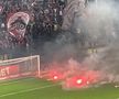 Fanii Rapidului au făcut un show pirotehnic, chiar dacă șeful galeriei este arestat din acest motiv + Cum a fost surprins în tribune Daniel Niculae, cercetat în aceeași speță