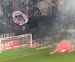 Fanii Rapidului au făcut un show pirotehnic, chiar dacă șeful galeriei este arestat din acest motiv + Cum a fost surprins în tribune Daniel Niculae, cercetat în aceeași speță