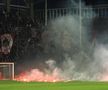 Torțele și fumigenele și-au făcut din nou apariția pe stadionul Rapidului