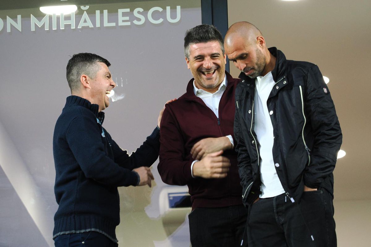 Dan Șucu, Victor Angelescu și Daniel Niculae, înainte de Rapid - Craiova