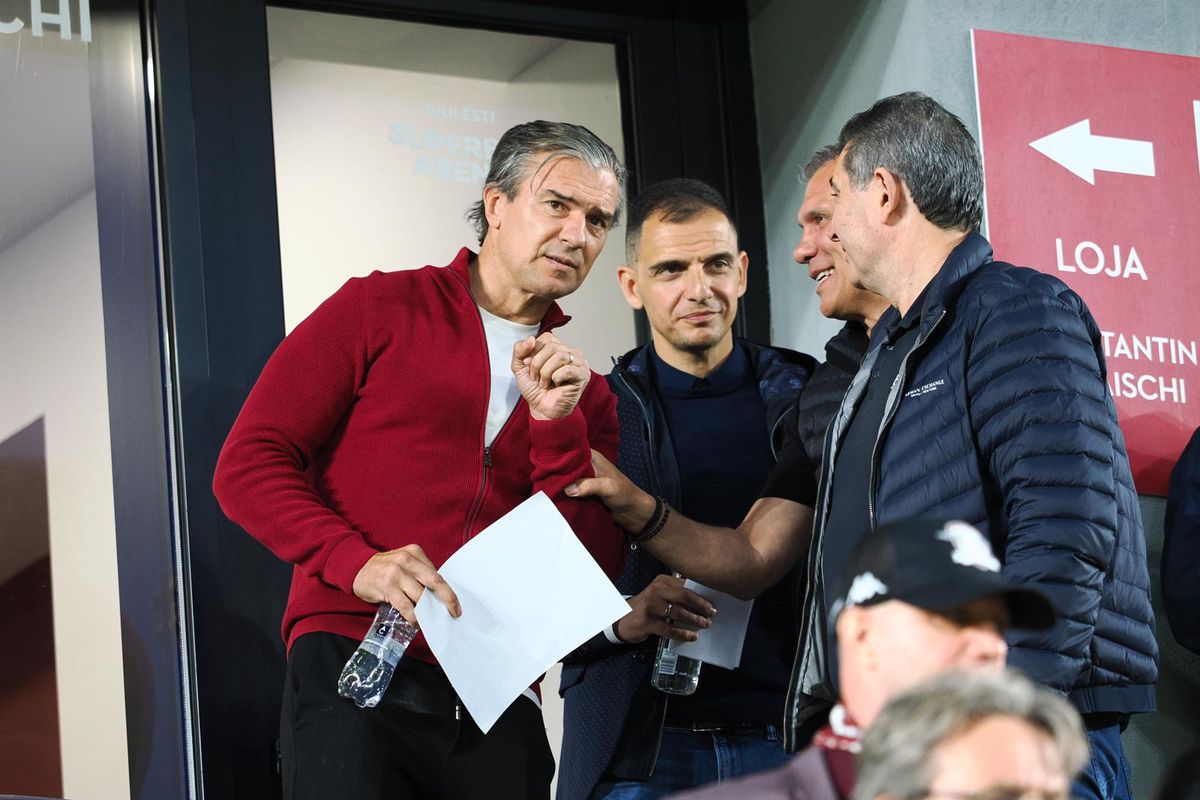 Dan Șucu, Victor Angelescu și Daniel Niculae, înainte de Rapid - Craiova