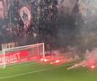 Suporterii rapidiști au aruncat cu torțe înaintea meciului cu Craiova