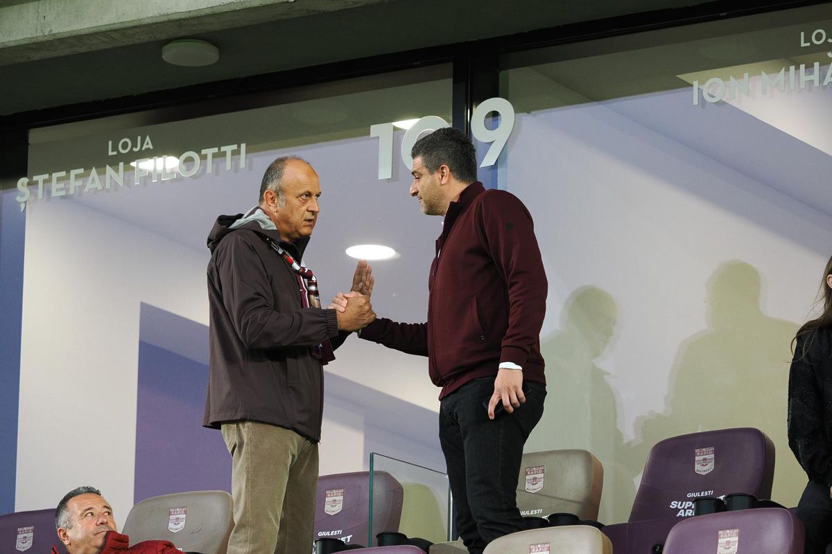 Dan Șucu, Victor Angelescu și Daniel Niculae, înainte de Rapid - Craiova