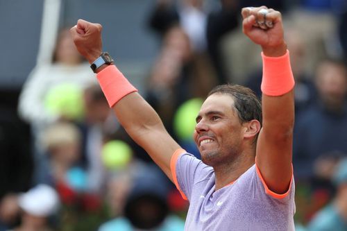 Rafael Nadal după victoria în turul 3 la Madrid 2024 Foto: Imago