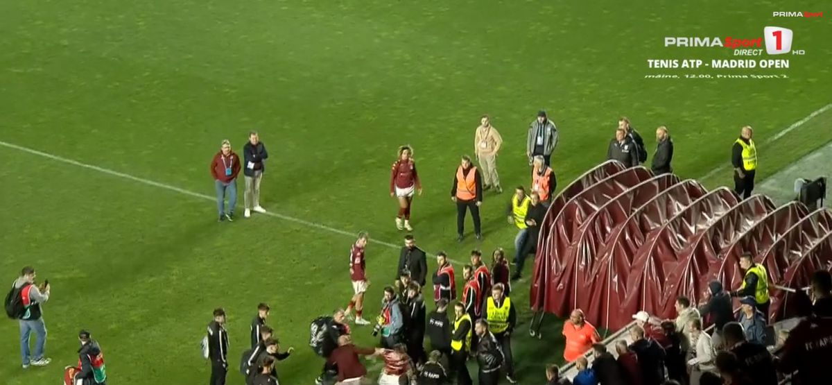 Scene incredibile la finalul meciului din Giulești. Paul Iacob a sărit la bătaie cu spectatorii + Prima reacție a jucătorului