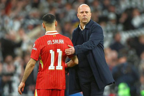 Mohamed Salah și Arne Slot, antrenorul lui Liverpool, foto: Imago Images