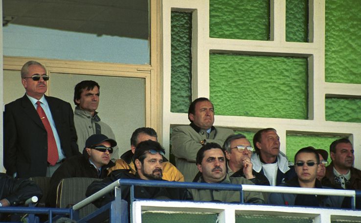 Imagini de arhivă cu Constantin Stroe. Aici, în lojă alături de Nicolae Dorbin / Sursă foto: Gazeta Sporturilor