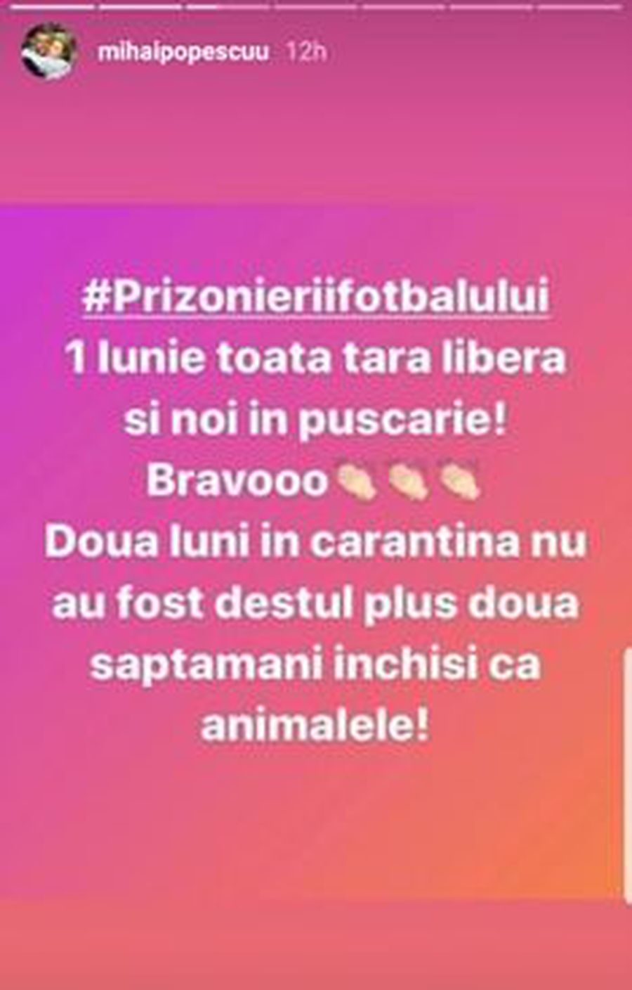 Un fotbalist de la Dinamo se revoltă: „Toată țara e liberă, noi stăm în pușcărie! Am fost închiși ca animalele”