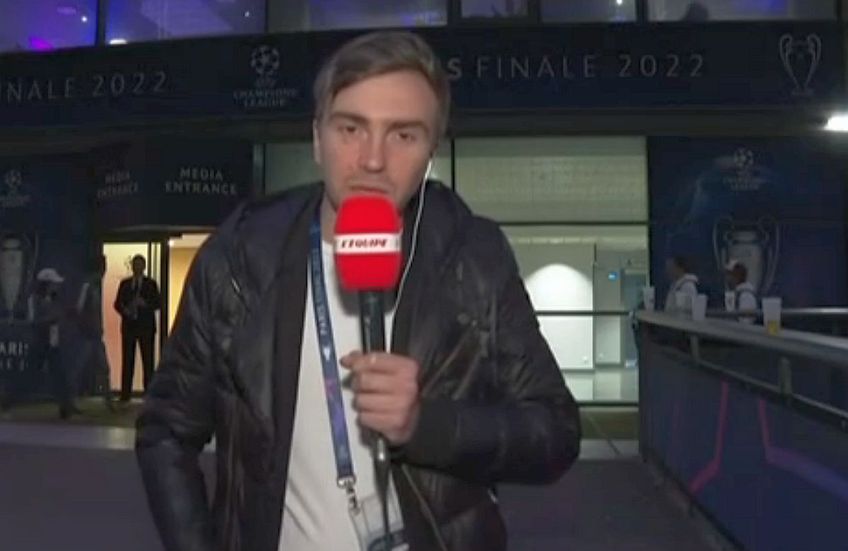 Liverpool - Real Madrid 0-1 » Bertrand Latour, reporter L'Équipe prezent la finala Ligii Campionilor, susține că a fost agresat de fanii „cormoranilor” înainte de meci. Potrivit jurnalistului, conflictul a fost stins tot datorită unor suporteri englezi.