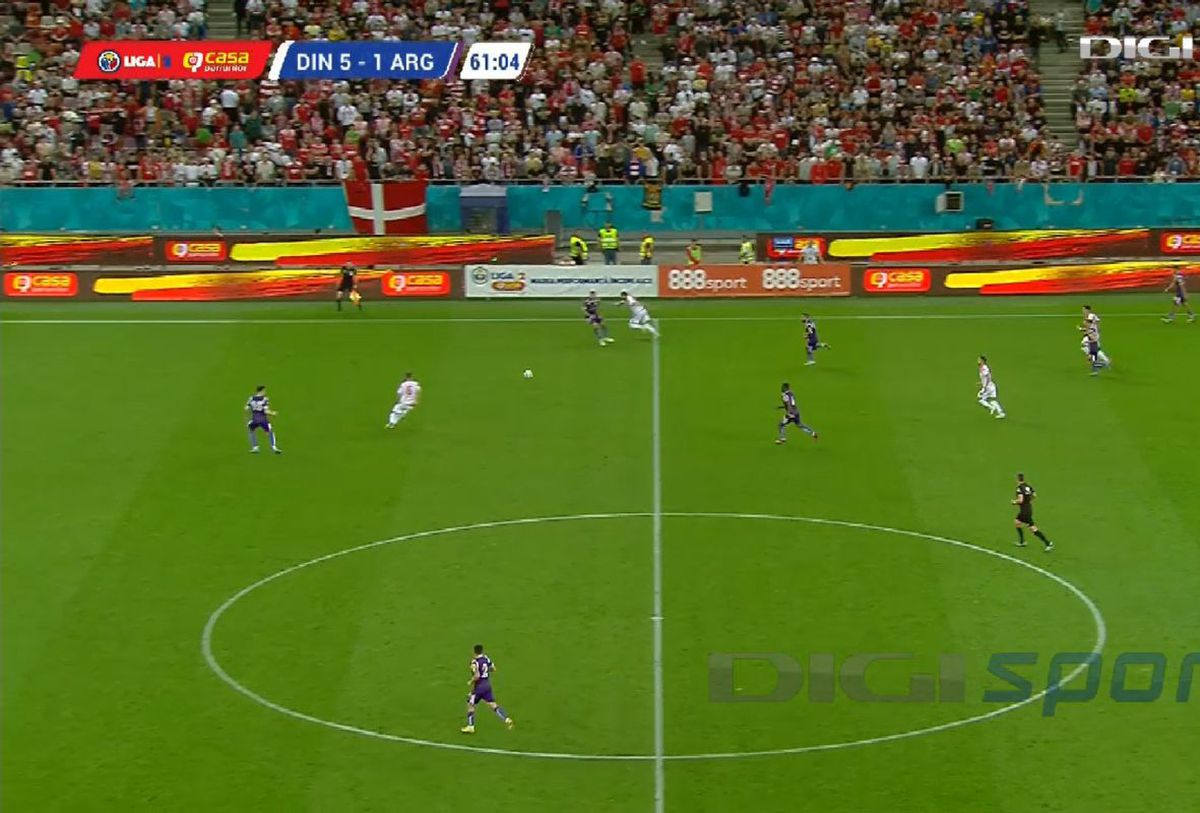 Al doilea gol al lui Ghezali din meciul Dinamo - FC Argeș