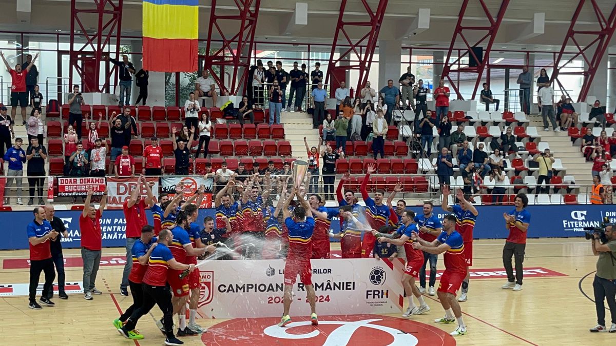 Dinamo a sărbătorit câștigarea campionatului la handbal masculin