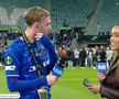Cu trofeul în pantaloni după finala Conference League! Reportera nu s-a abținut: „Interesant...”