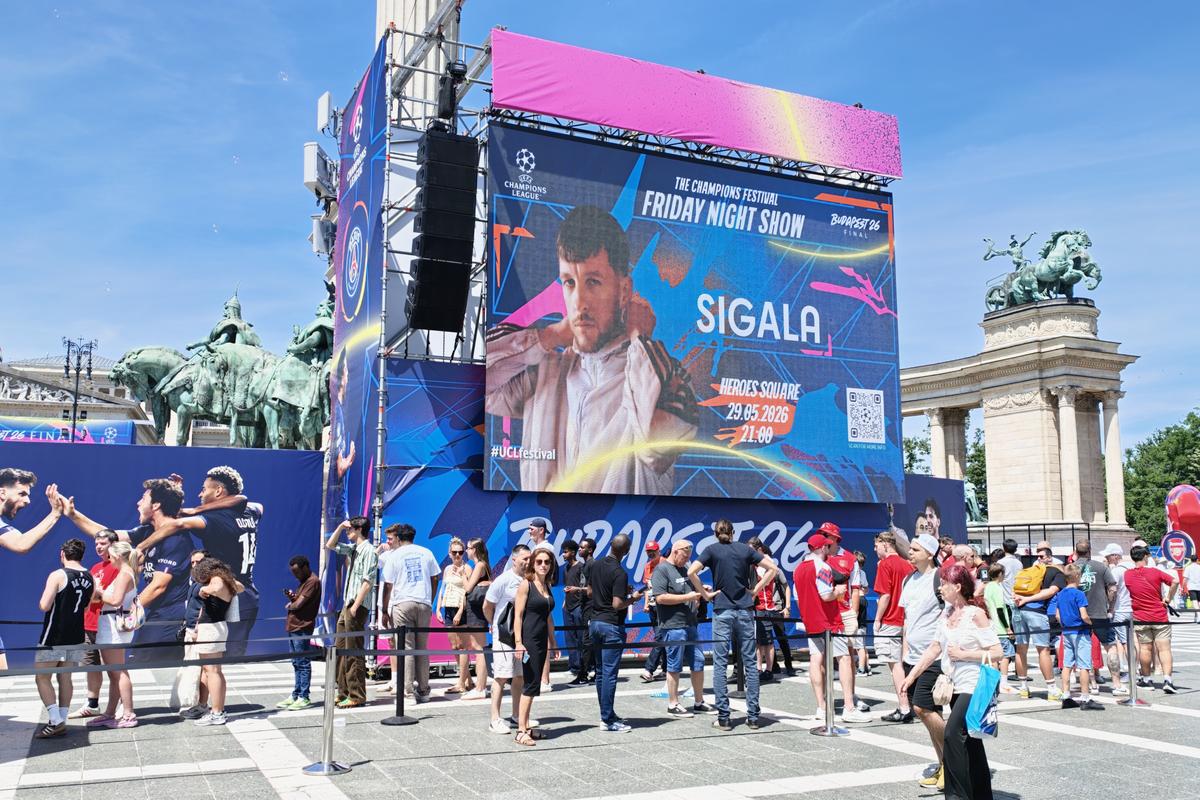Imagini din fanzone-ul din Budapesta