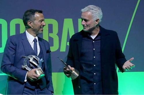 Agentul Jorge Mendes și antrenorul José Mourinho, la „Summitul Thinking Football”